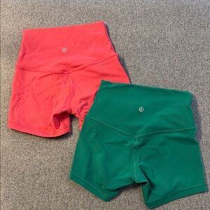 lululemon athletica Women's High-Rise Shorts - Pink and Green